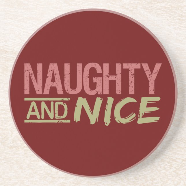 Naughty AND Nice custom coaster (Front)
