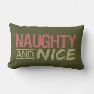 Naughty AND Nice custom throw pillow