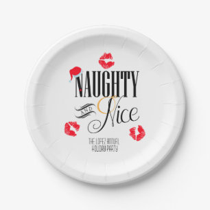 Naughty and Nice Holiday Paper Plate