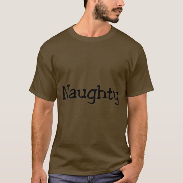 Naughty Black T-Shirt (Front)