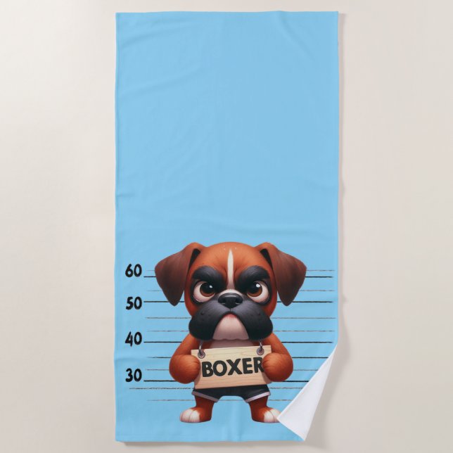 Naughty Boxer Beach Towel (Front)