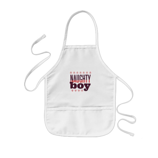 Naughty Boy Christmas Ugly Sweater Gift For Man Kids Apron (Front)