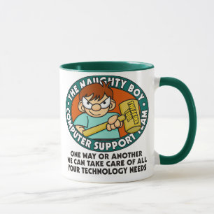 Naughty Boy Computer Tech Mug