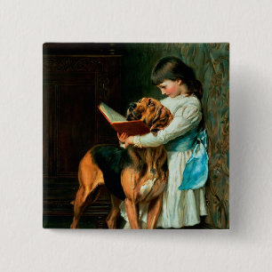 Naughty Boy or Compulsory Education 2 Inch Square Button