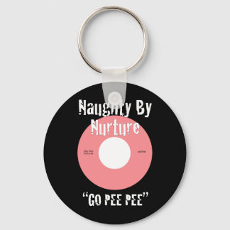 Naughty By Nurture Pink Keychain