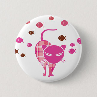 Naughty Cat 2 Inch Round Button