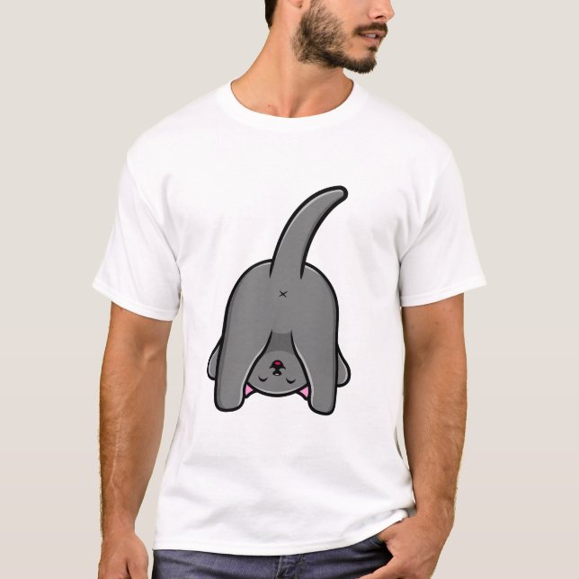 NAUGHTY CAT BACK DESIGN  T-Shirt (Front)