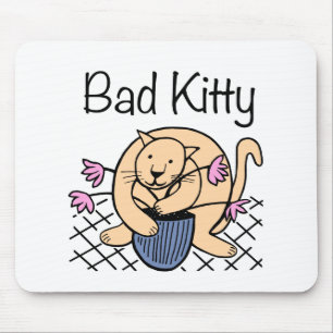 Naughty Cat Cartoon Mouse Pad