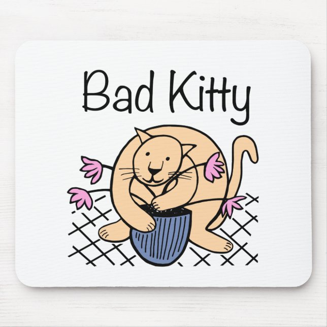 Naughty Cat Cartoon Mouse Pad (Front)
