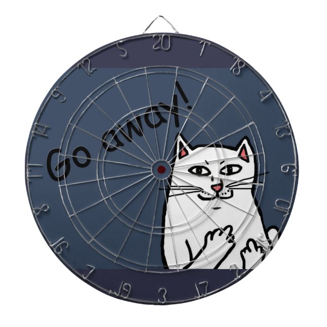 Naughty Cat Dartboard (Front)