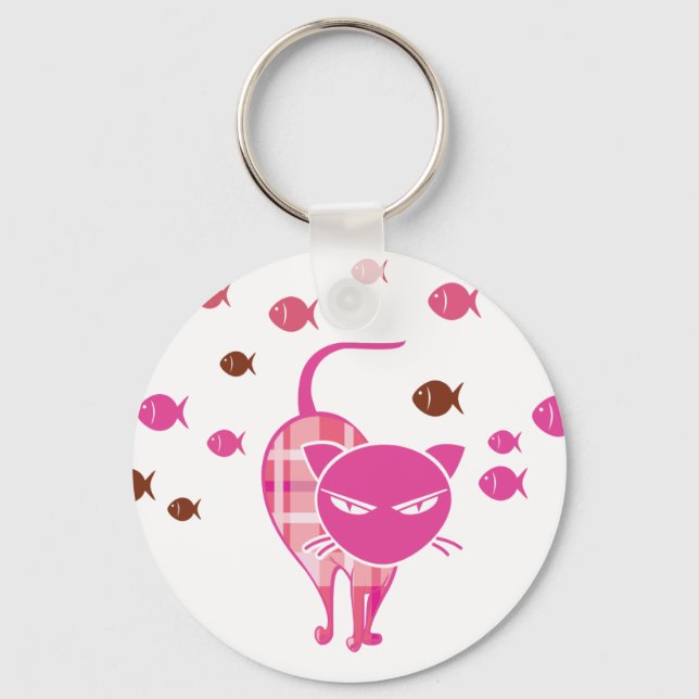 Naughty Cat Keychain (Front)