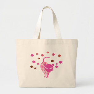 Naughty Cat Large Tote Bag