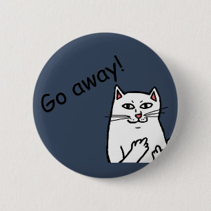Naughty Cat Pinback Button