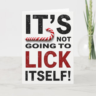 Naughty Christmas Card Candy Cane Adult Joke Funny