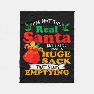 Naughty Christmas For Men Huge Package Sack Dirty Fleece Blanket