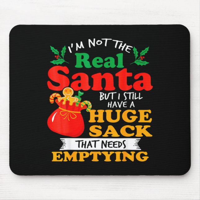 Naughty Christmas For Men Huge Package Sack Dirty  Mouse Pad (Front)