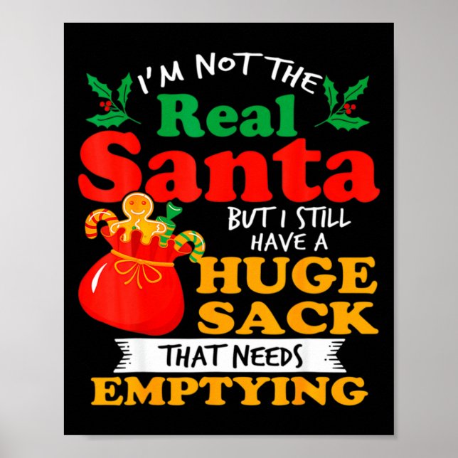 Naughty Christmas For Men Huge Package Sack Dirty  Poster (Front)