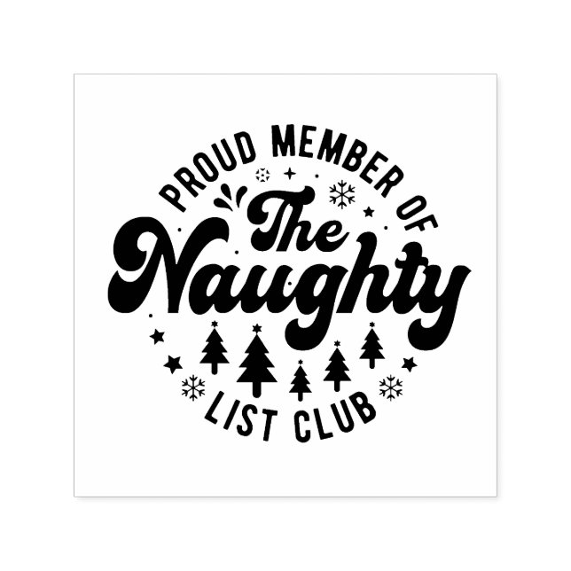 Naughty Christmas funny theme Self-inking Stamp (Design)