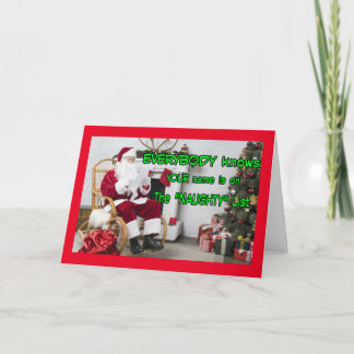 Naughty Christmas Holiday Card