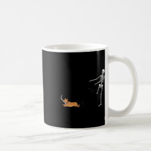 Naughty Corgi Dog Fun Skeleton Halloween Coffee Mug