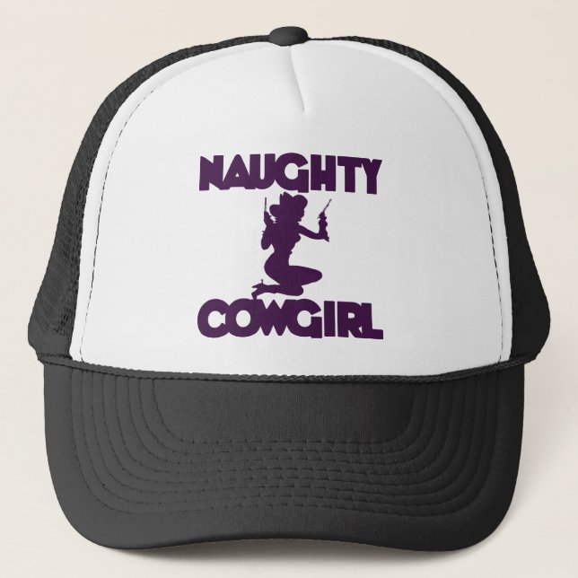 Naughty Cowgirl Trucker Hat (Front)