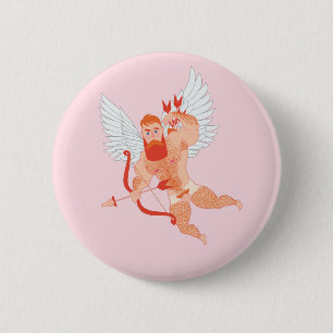 Naughty Cupid 2 Inch Round Button