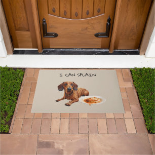 Naughty Dachshund Doormat