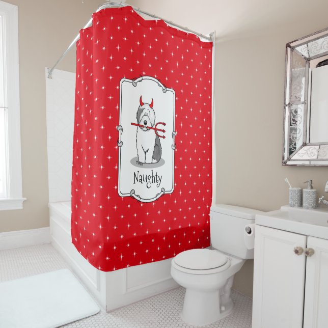 Naughty Devil Old English Sheepdog (Grey 1) (In Situ)