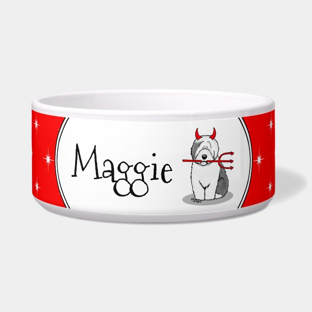 Naughty Devil Old English Sheepdog (Grey 1) (Front)