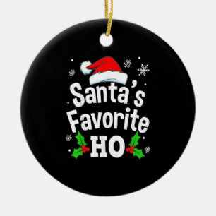 Naughty Dirty Adult Pajama Christmas Ceramic Ornament