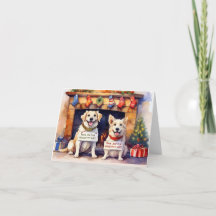 Naughty Dogs Christmas Card
