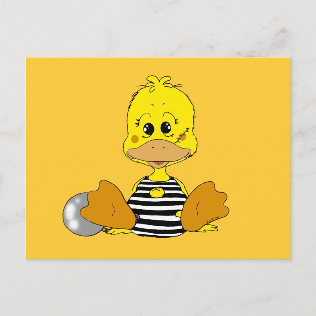 Naughty duck postcard (Front)