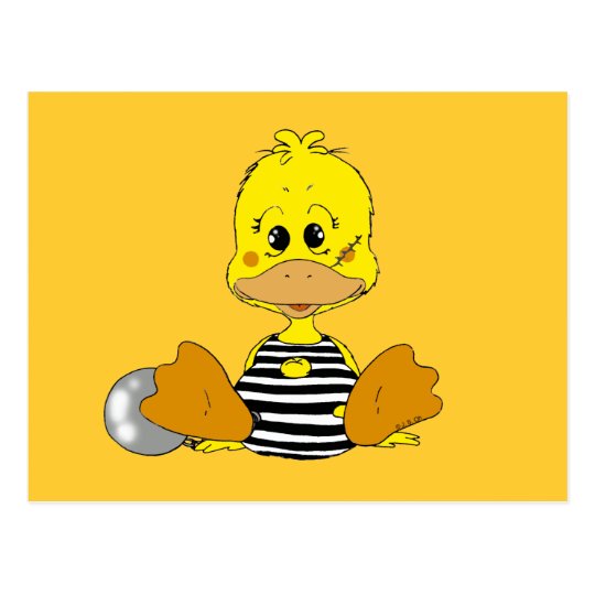Naughty duck postcard