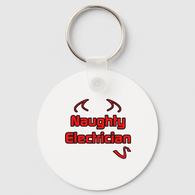 Naughty Electrician Keychain (Front)