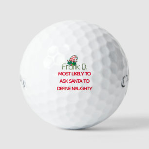 Naughty Elf Golf Balls, Christmas Gift Callaway Balls