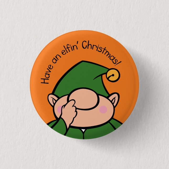 Naughty Elves Picker Badge de Noël (Devant)