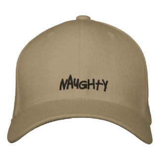 NAUGHTY EMBROIDERED HAT