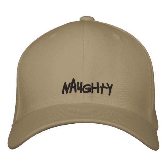 NAUGHTY EMBROIDERED HAT (Front)