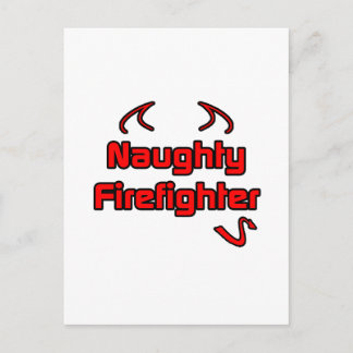 Naughty Firefighter Postcard