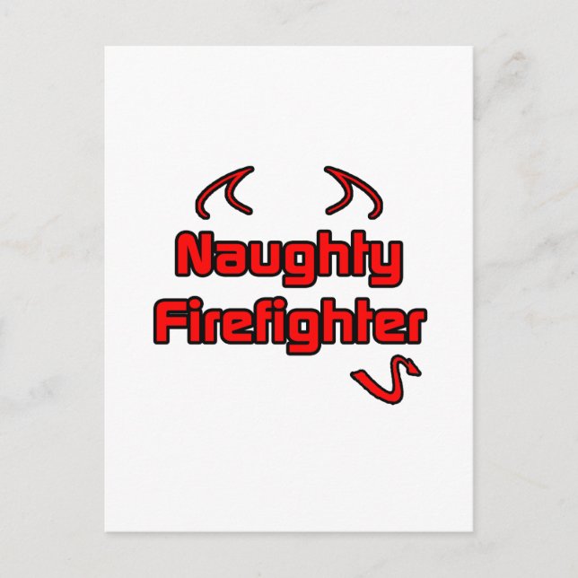 Naughty Firefighter Postcard (Front)