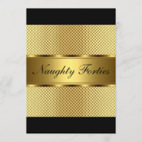 Naughty Forties Gold Birthday Party 2