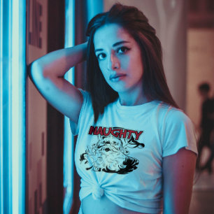 NAUGHTY GIRL SANTA CHRISTMAS T-SHIRTS