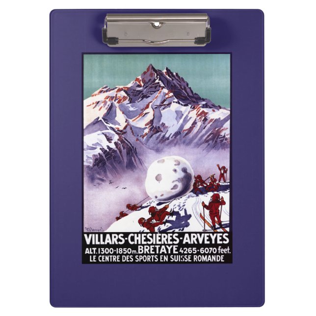 Naughty Gnomes Making Giant Snowball Poster Clipboard (Front)