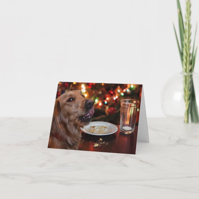 Naughty Golden Christmas Card (Front)
