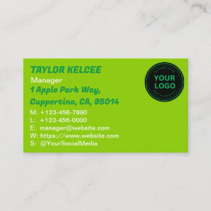 Naughty Green CUSTOMIZABLE  Business Card