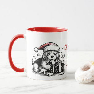 Naughty Helper Beagle Christmas Gifts Personalized Mug