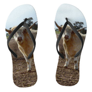 Naughty Highland Cow, Flip Flops