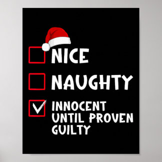 Naughty Innocent Until Proven Guilty List Christma Poster