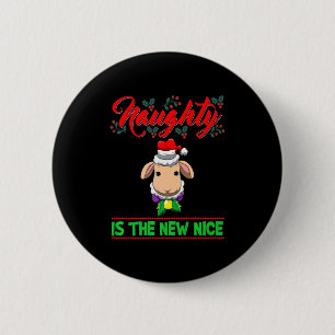 Naughty Is The New Nice Christmas Santa Xmas Premi 2 Inch Round Button