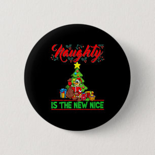 Naughty Is The New Nice Christmas Santa Xmas Premi 2 Inch Round Button